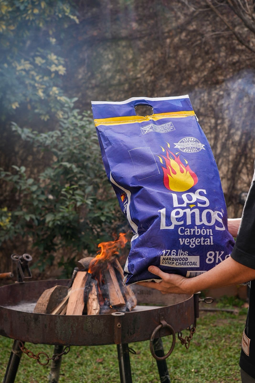 a logo variation for los lenos with fire like letters